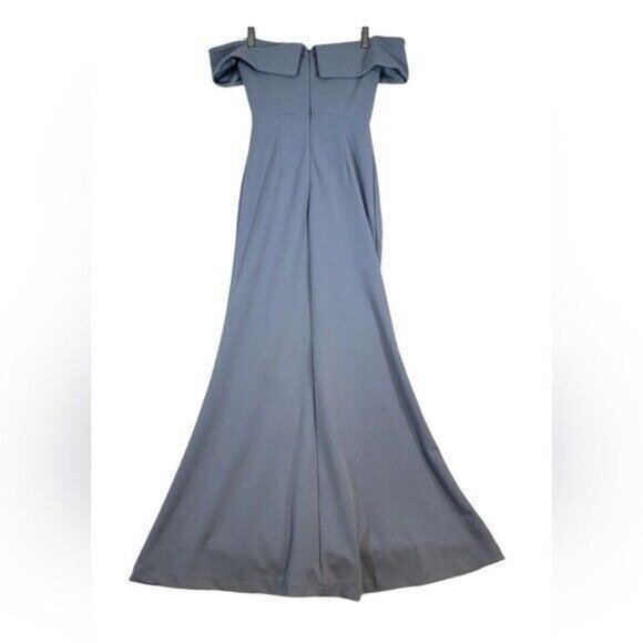 LULU’S Song of Love Blue Grey Off-the-Shoulder Maxi Dress Size XS - Picture 7 of 10